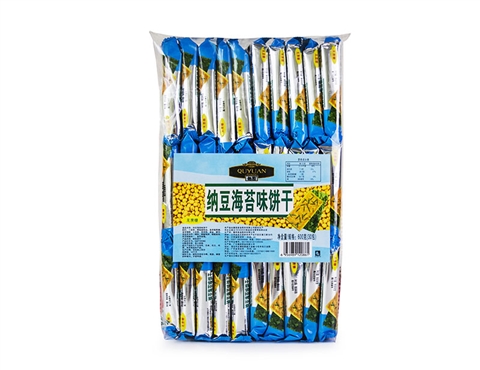 饼干生产厂家趣园纳豆海苔野菜味饼干批发