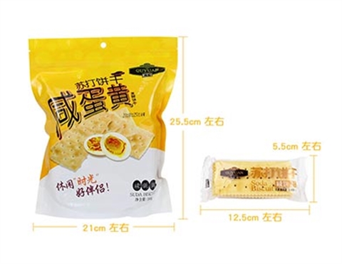 趣园168克咸蛋黄苏打饼干整箱批发