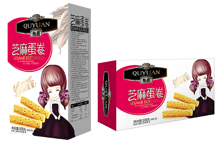 趣园手工蛋卷芝麻味