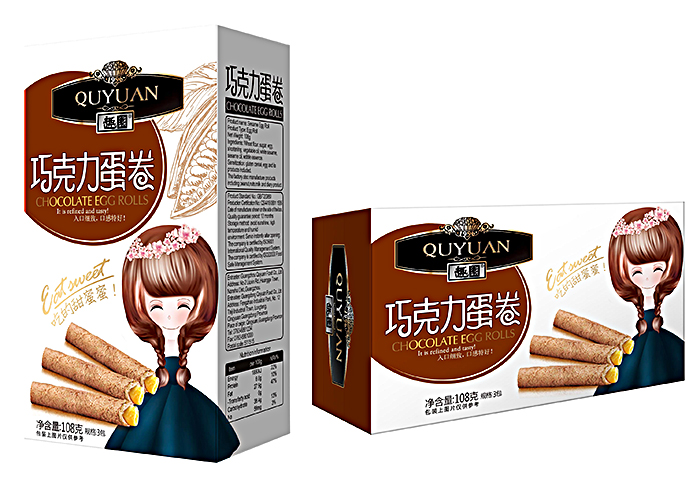 趣园手工蛋卷巧克力味