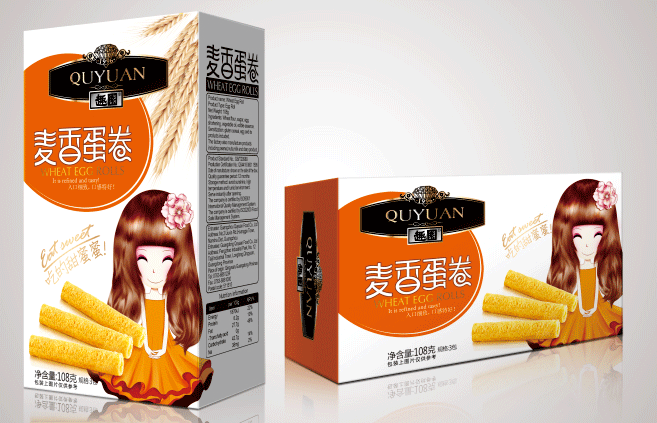 趣园手工蛋卷麦香味