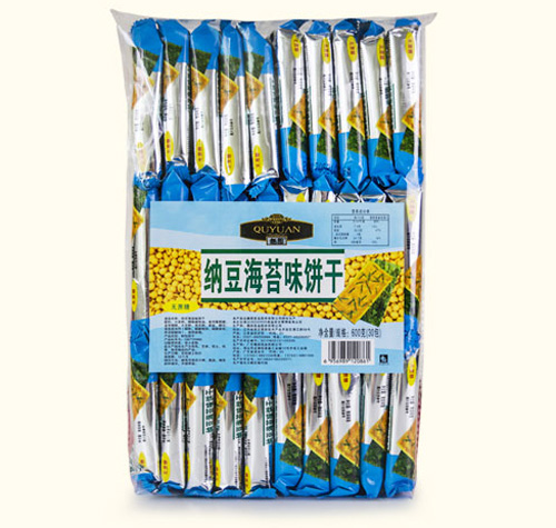 趣园纳豆海苔野菜味饼干