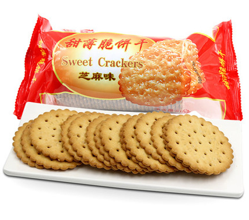 趣园芝麻味甜薄脆饼干